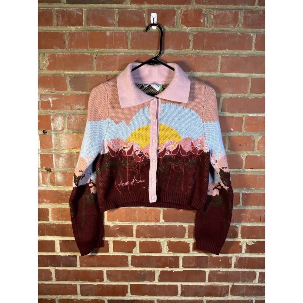 House of Sunny Garden Of Eden Cardigan Button Up Womens Size US 6 Used